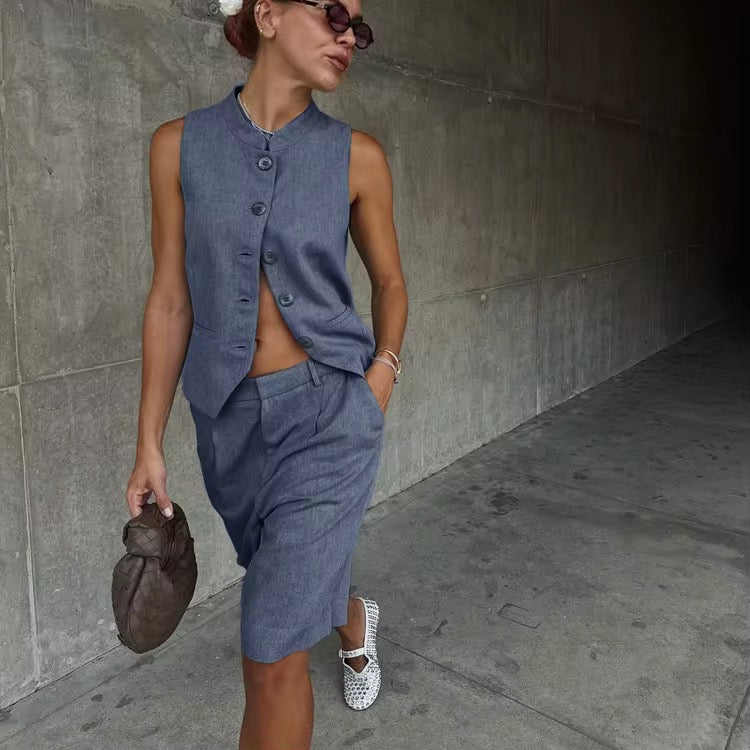 CONJUNTO CHALECO Y BERMUDA