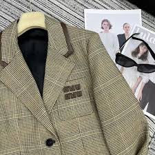 BLAZER A CUADRO MIU MIU