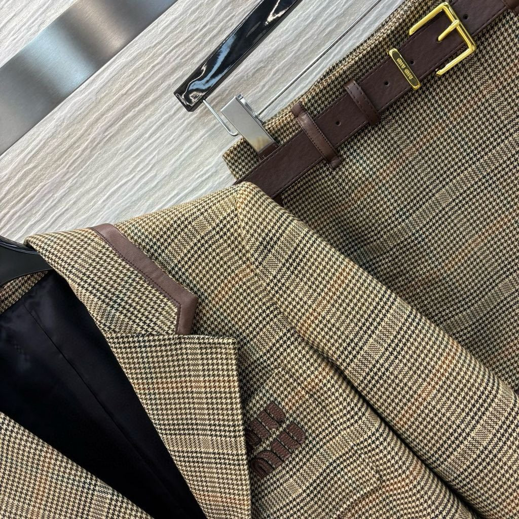 BLAZER A CUADRO MIU MIU