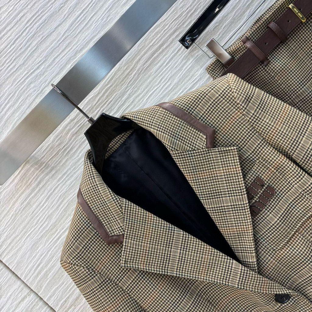 BLAZER A CUADRO MIU MIU