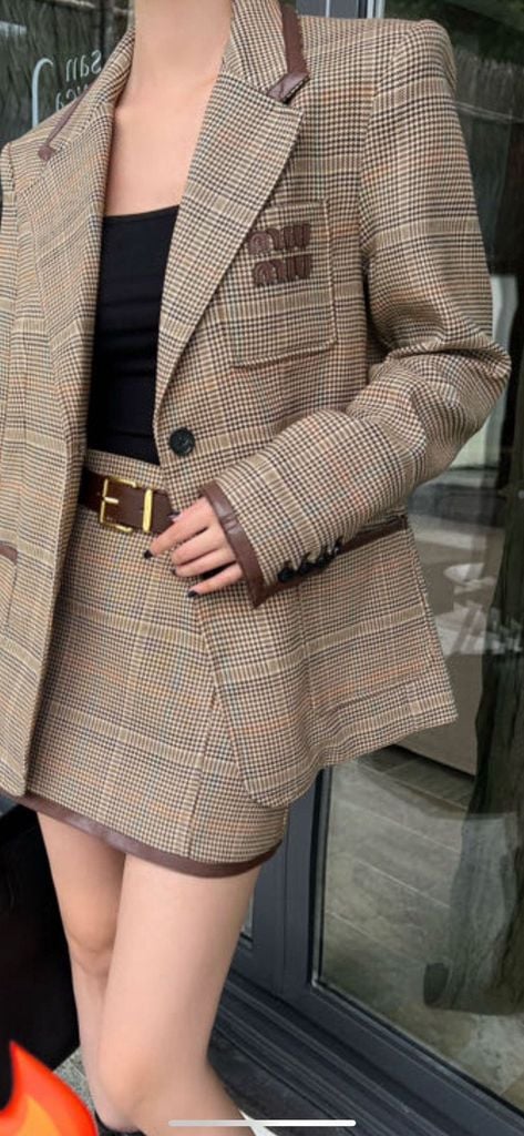 BLAZER A CUADRO MIU MIU
